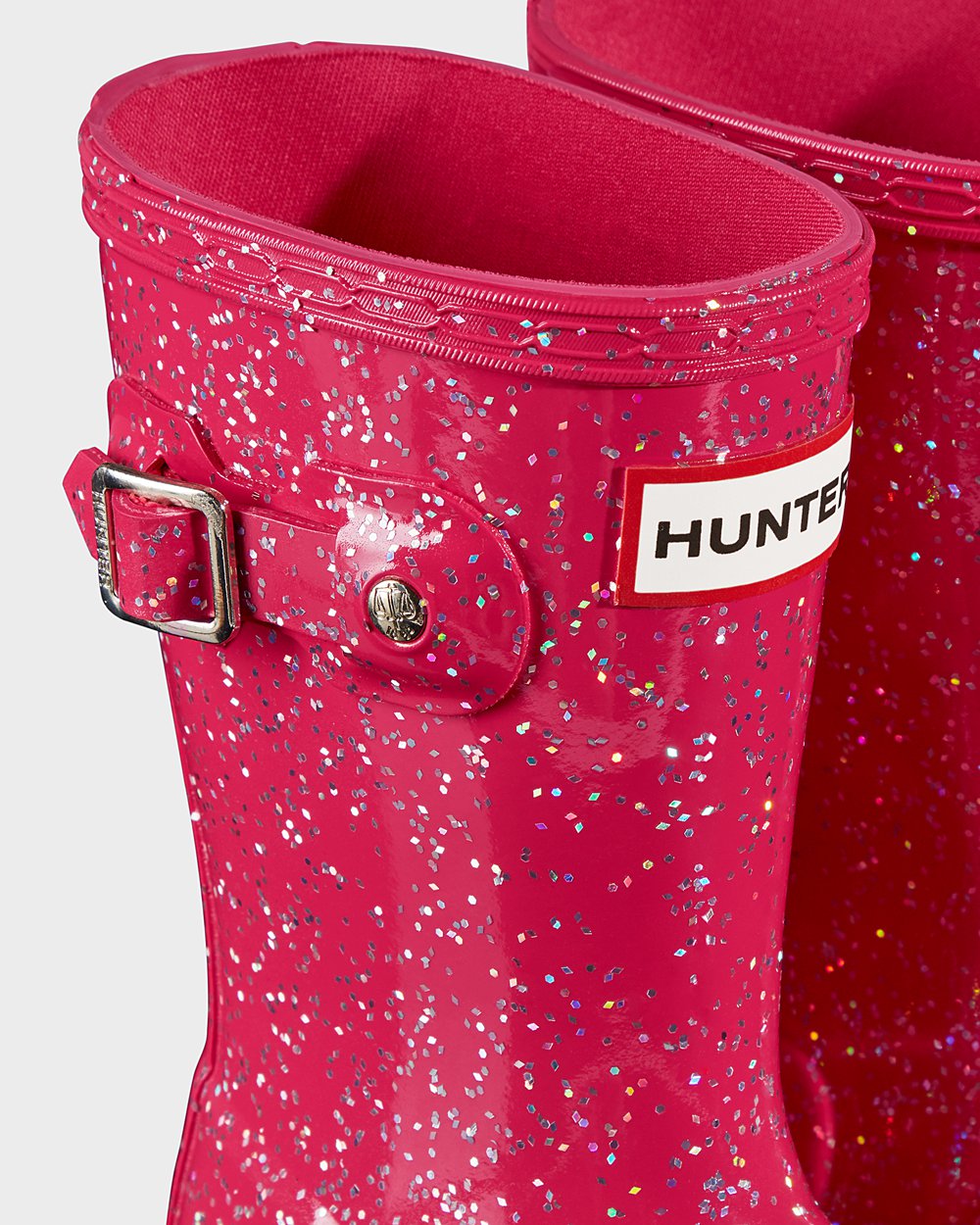 Bottes de Pluie Hunter Original Petits Giant Glitter Enfant Rose EZRAQCG-72